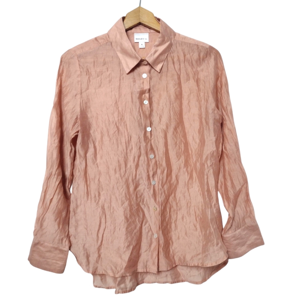 Bailey 44 Sheer Button Front Top